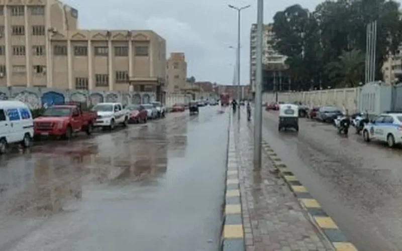 رياح وأمطار وسماء ملبدة بالغيوم تسيطر على أجواء محافظة كفر الشيخ